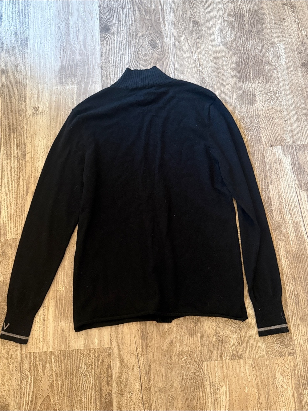 Women's Black Turtleneck Ribbed Sweater - Picture 5 of 5